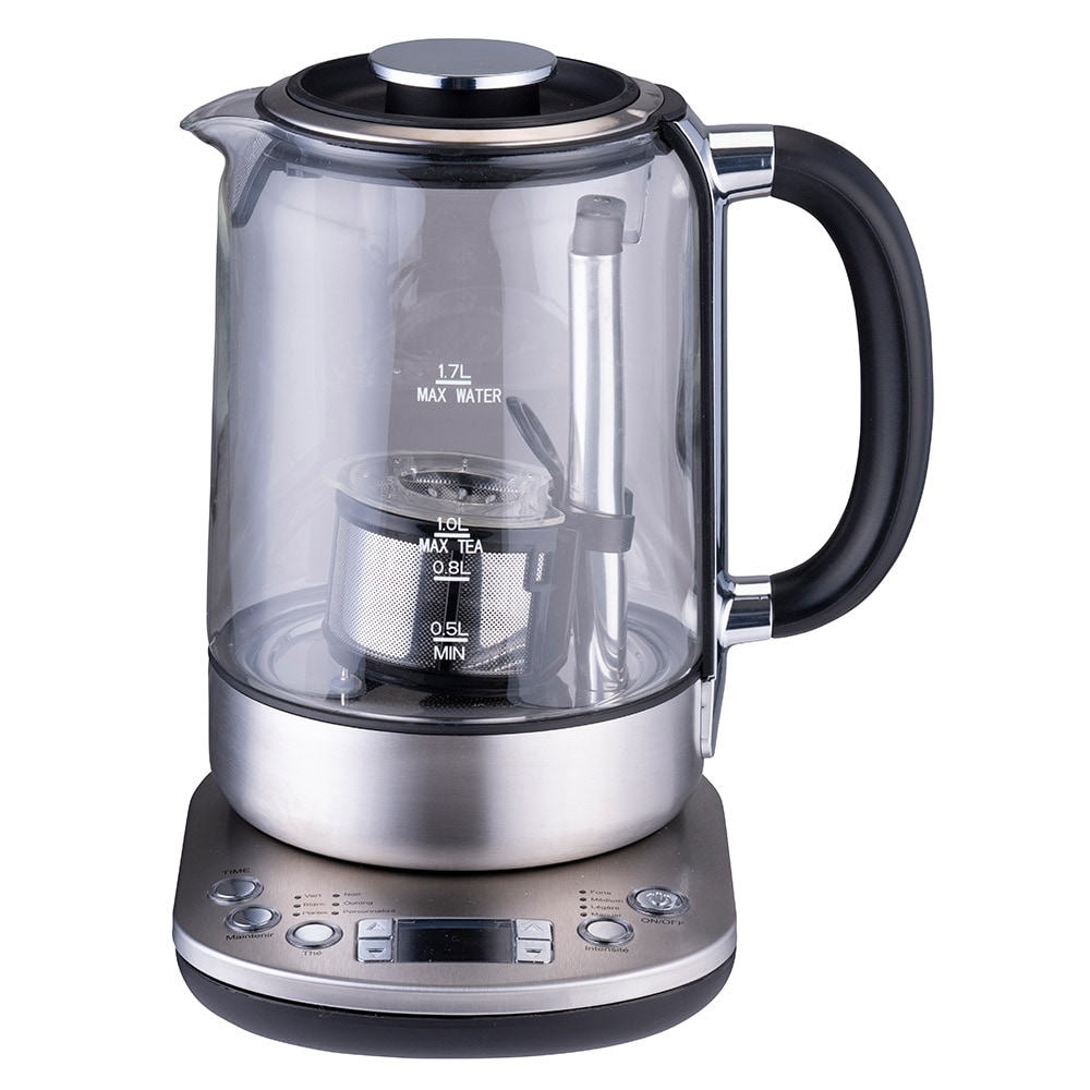Vedenkeitin teesiivilällä ja digitaalisella näytöllä, 1,7 litraa
