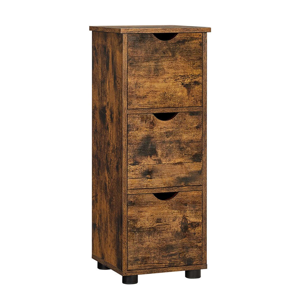Kylpyhuonekaappi 3 laatikolla - Rustic Ruskea