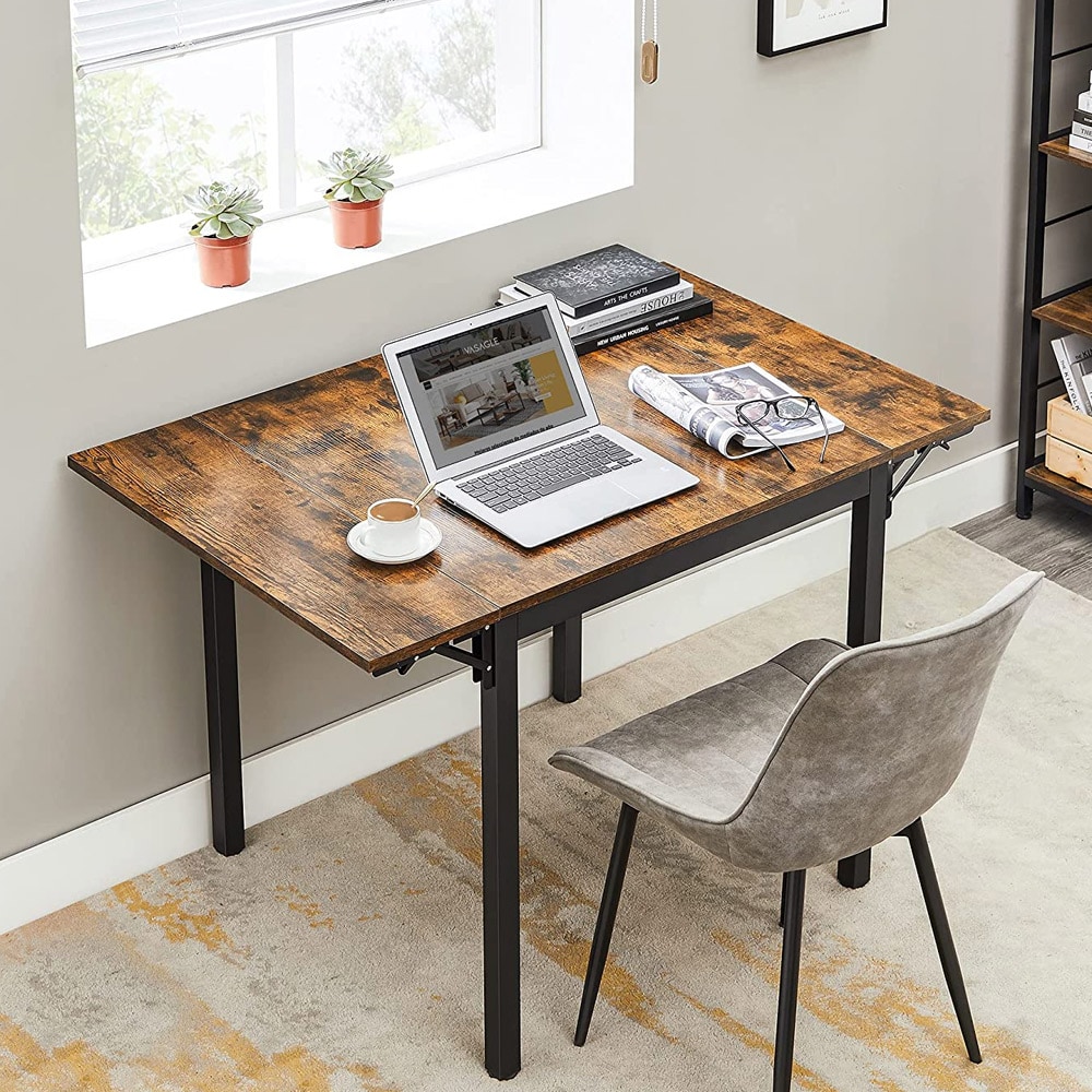 Kokoontaitettava pöytä 2-4 hengelle pieneen tilaan - Rustic Brown/svart