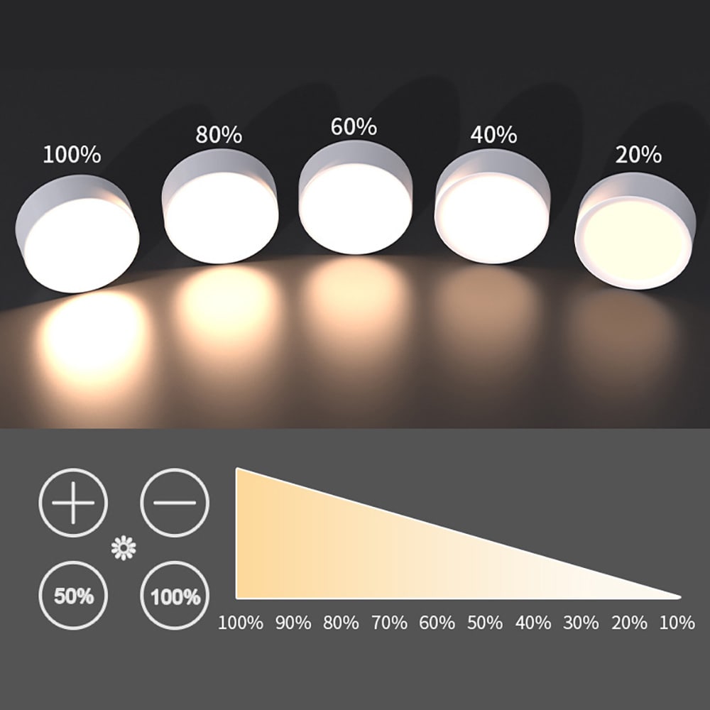 Langattomat LED-kohdevalot, 6 kpl / kaukosäätimellä varustetut kiekkovalot / himmennettävä kaappivalaisin