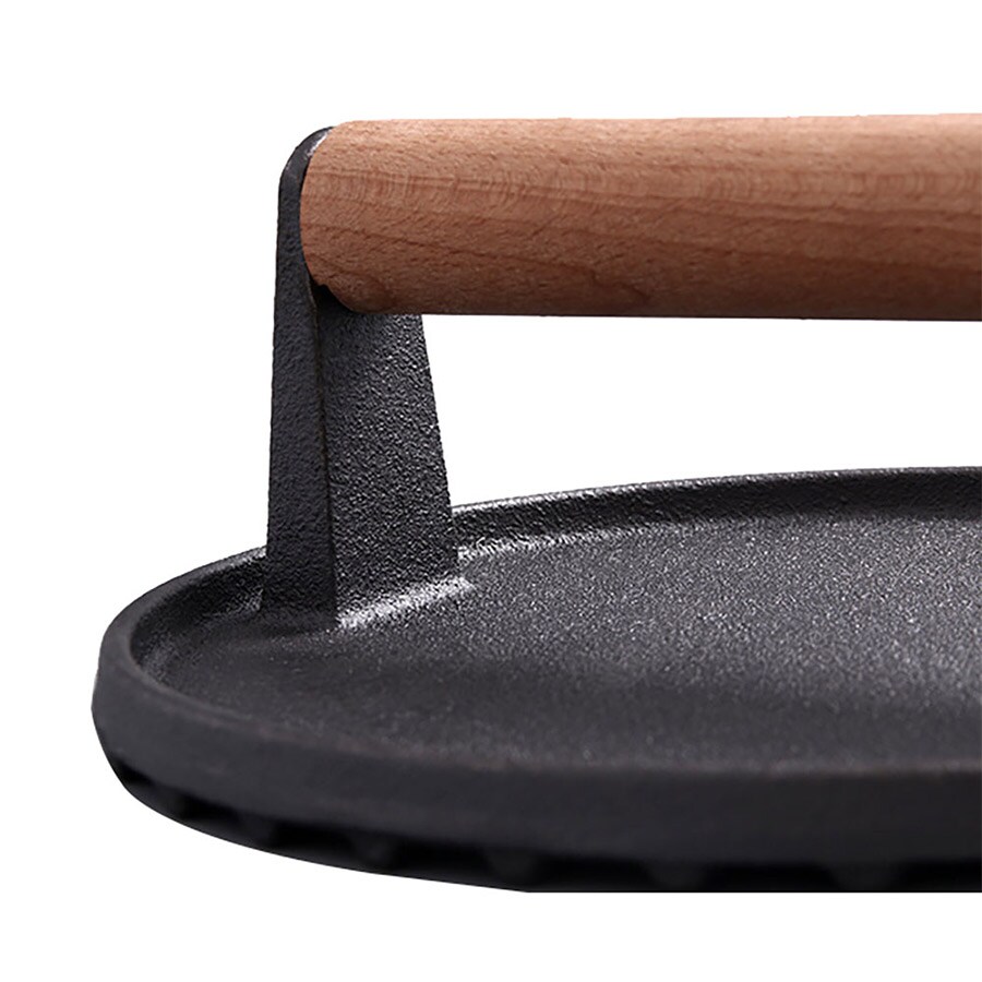 Valurautainen hampurilaispuristin 17cm