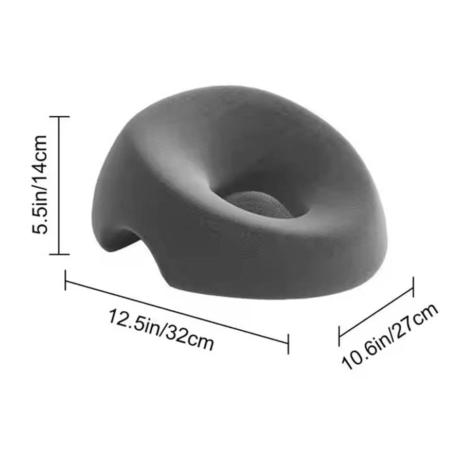Muistivaahto kasvotyyny - ergonominen muotoilu vatsa-asentoon