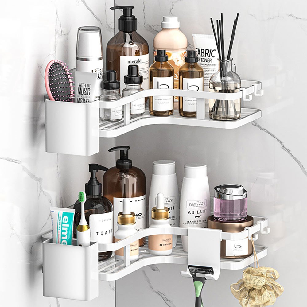 Kylpyhuonehylly 2-pack - Valkoinen