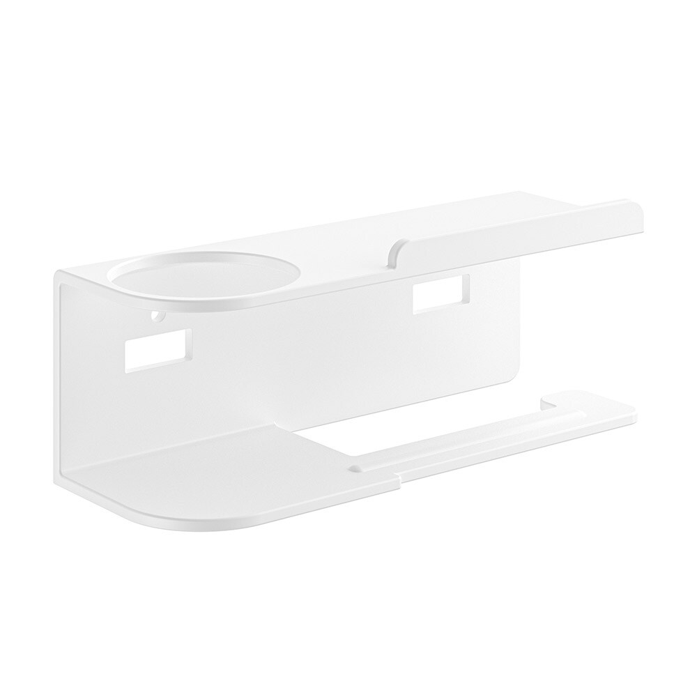 WC-paperirullan pidike hyllyllä - Valkoinen