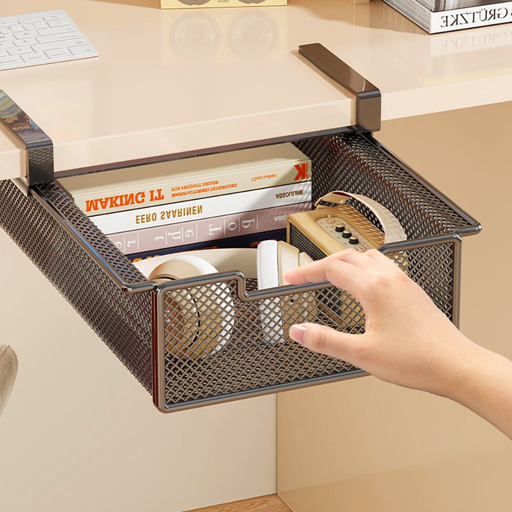 Ulosvedettävä laatikko hyllylle 38x35x12cm - Svart