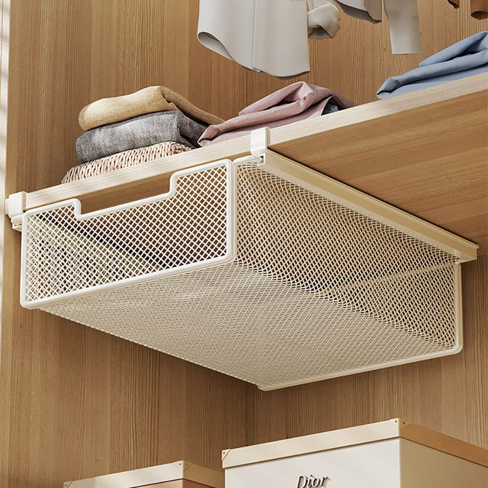 Ulosvedettävä laatikko hyllylle 38x35x12cm - Valkoinen