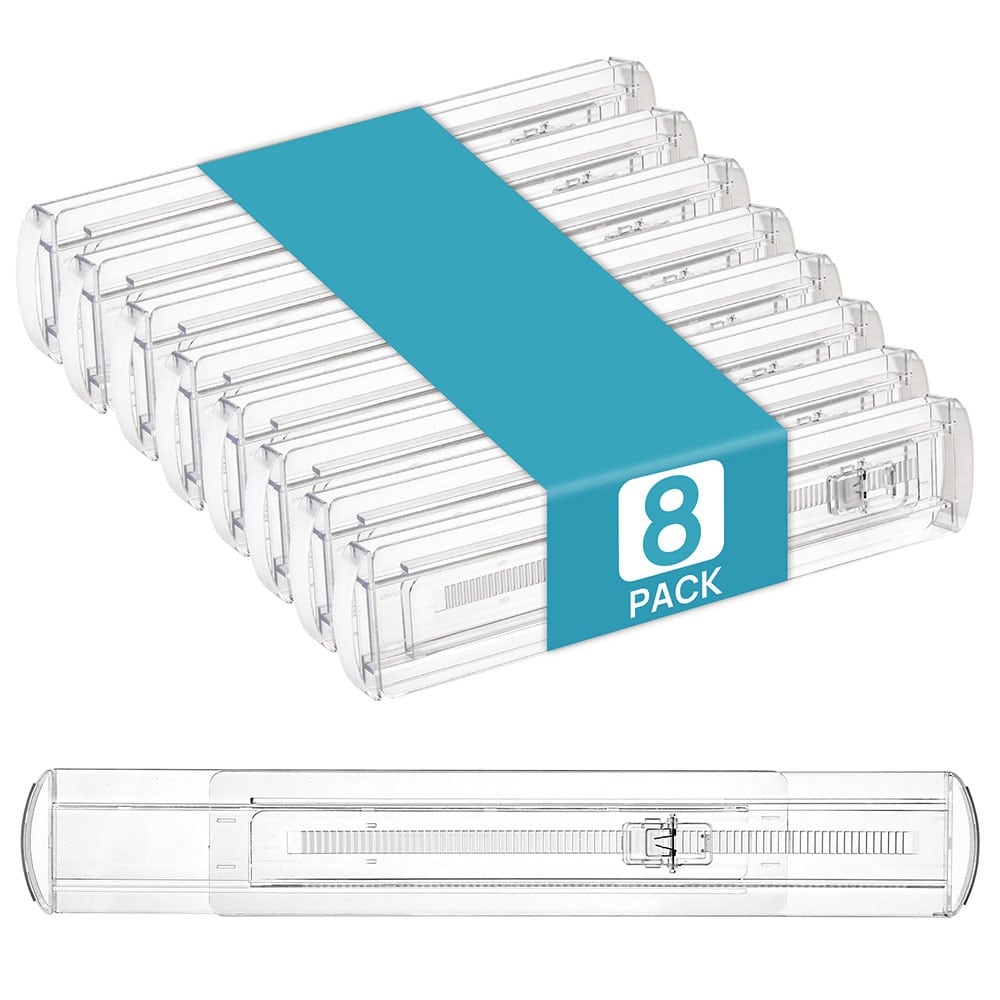 Läpinäkyvät ulosvedettävät jakajat laatikoihin 8-pack 33-53cm