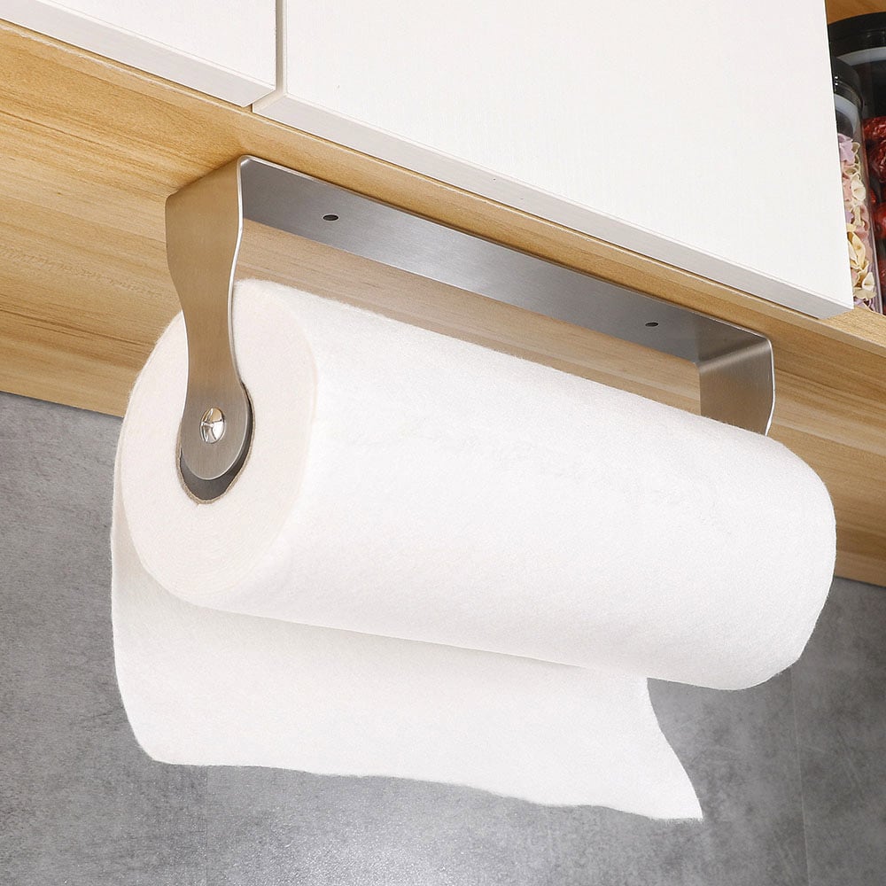 Ruostumattomasta teräksestä valmistettu paperiteline 28 cm:n paperipyyherullille