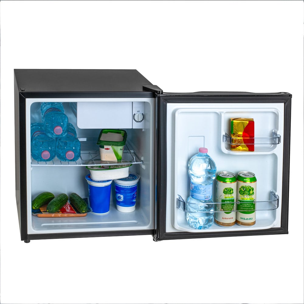 Jääkaappi 45 litraa - energialuokka E, 40 dB, 6 jäähdytystasoa - Musta
