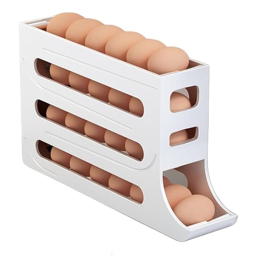 Kananmunien säilytyslaatikko jääkaappiin - suuri kapasiteetti rullaava muotoilu