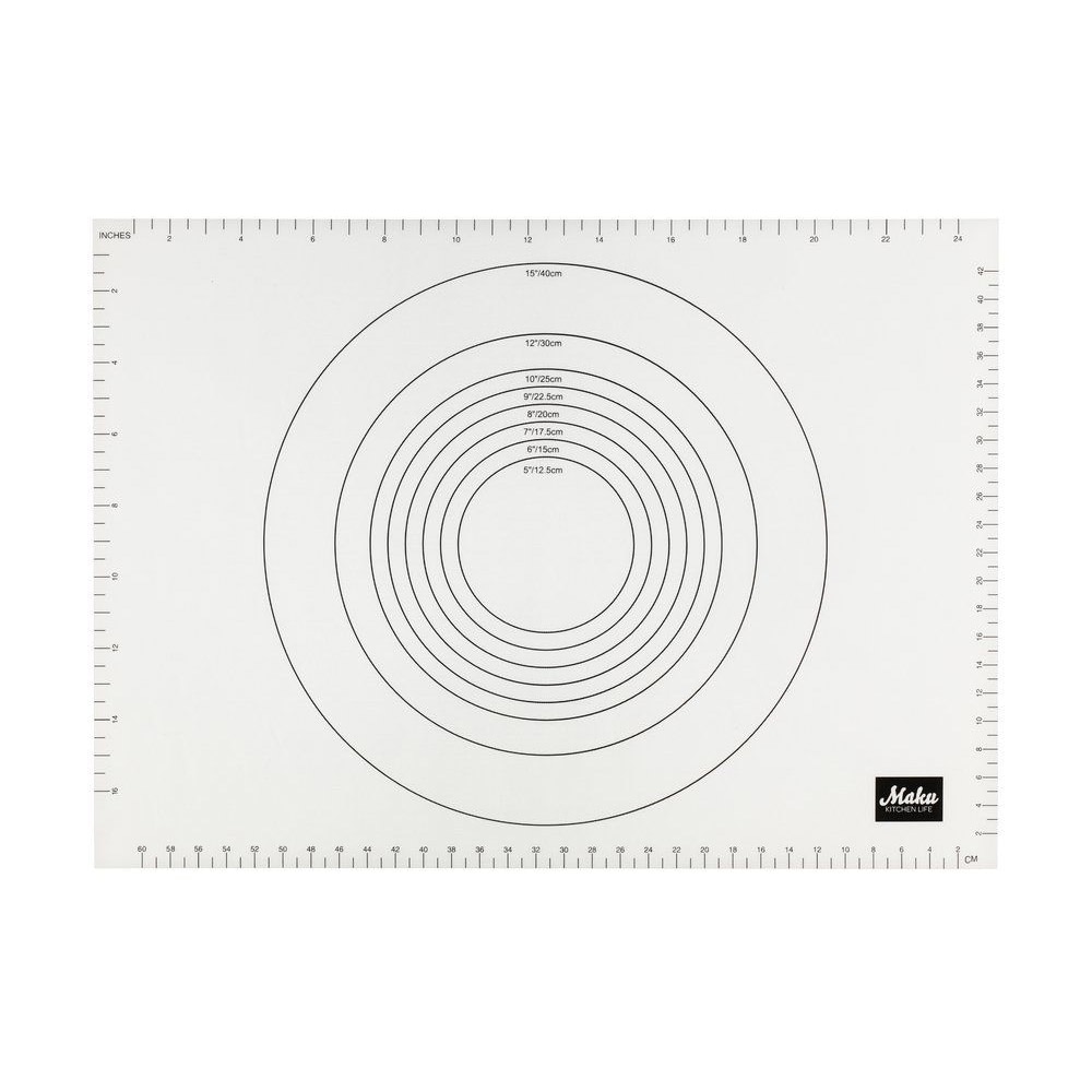 Liukumaton silikoninen leivontamatto asteikolla, 64 x 46 cm