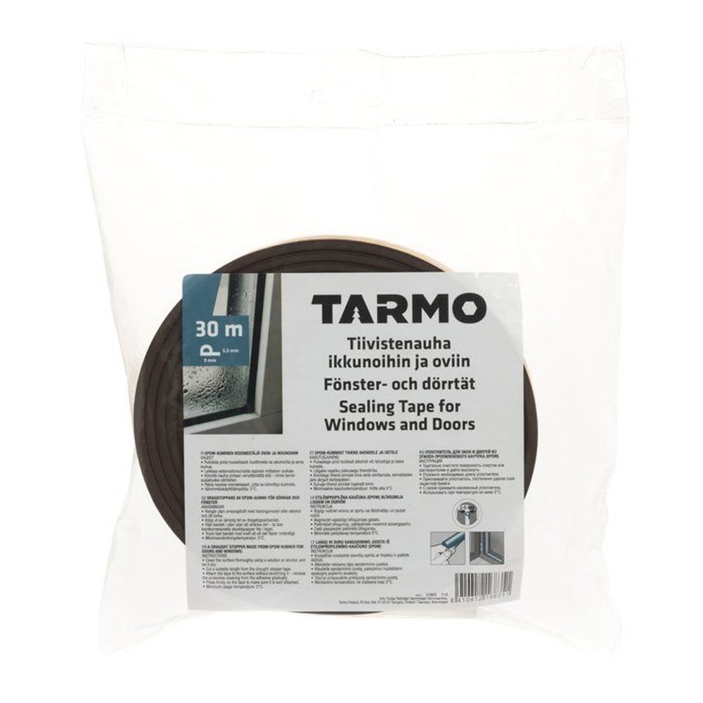 Tiivistysnauha P-profiili 30 m ruskea - itseliimautuva ikkunan tiivistysnauha