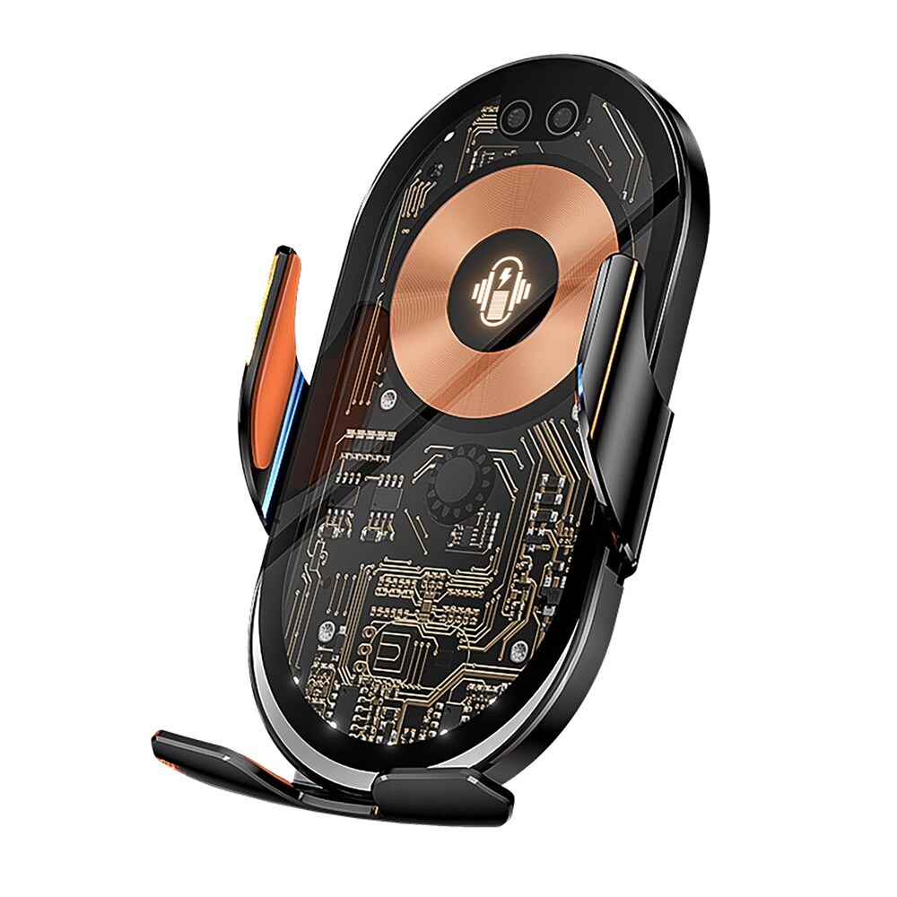 Qualo matkapuhelimen pidike langattomalla latauksella 15W asennettavaksi tuuletusritilöihin