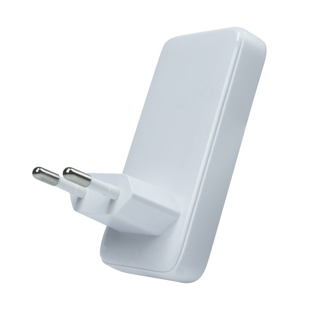 Qualo GaN Slim seinälaturi, jossa on USB ja PD USB-C 45W - Valkoinen