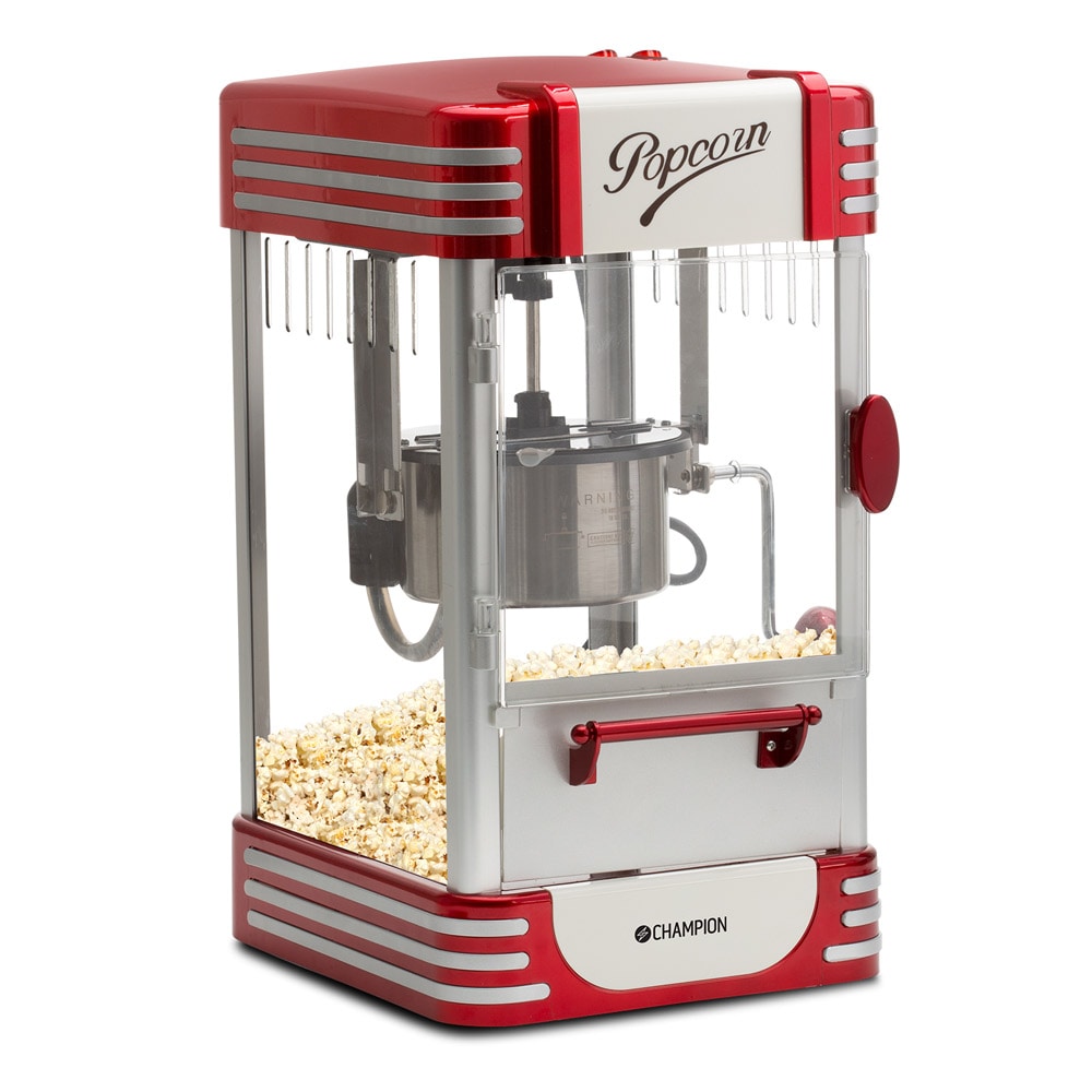 Champion popcornkone – retro, PFAS-vapaa, keraaminen pinnoite, valaistus, 1,3 dl