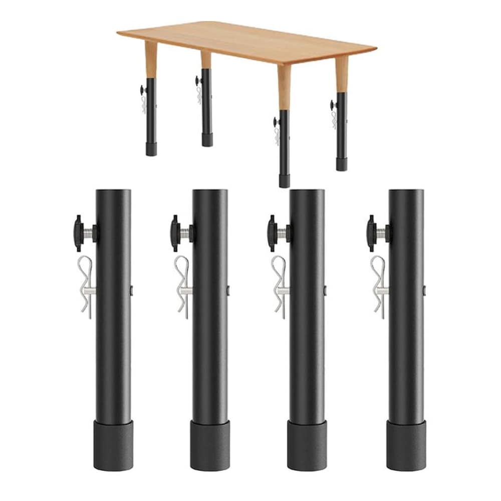 Teräksiset pöydänjalan jatkeet, 4-pack