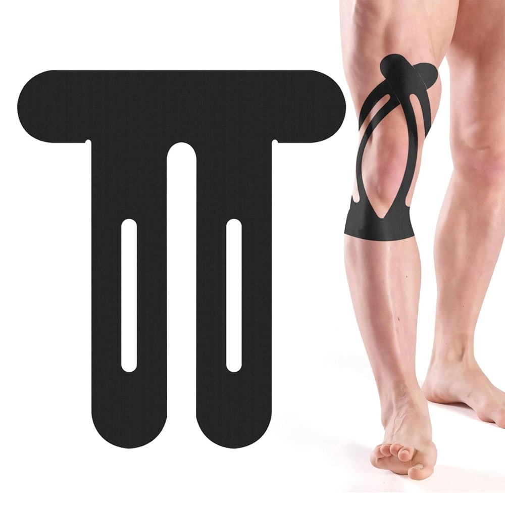 Kinesioteippi polvelle 22×25 cm - Svart