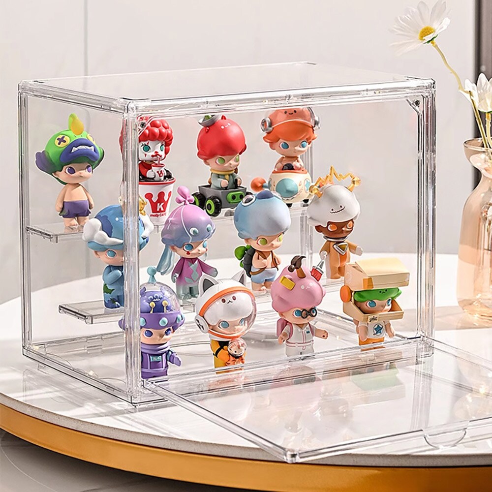 Kirkas muovinen näyttölaatikko 27x22x18cm