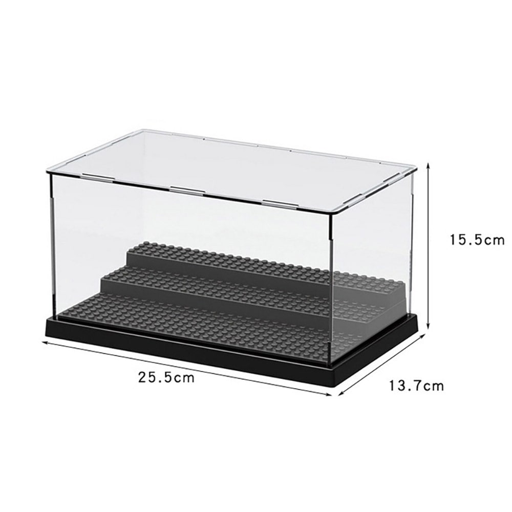 Näyttelylaatikko Lego-figuureille 25,5 × 15,5 × 13,7 cm