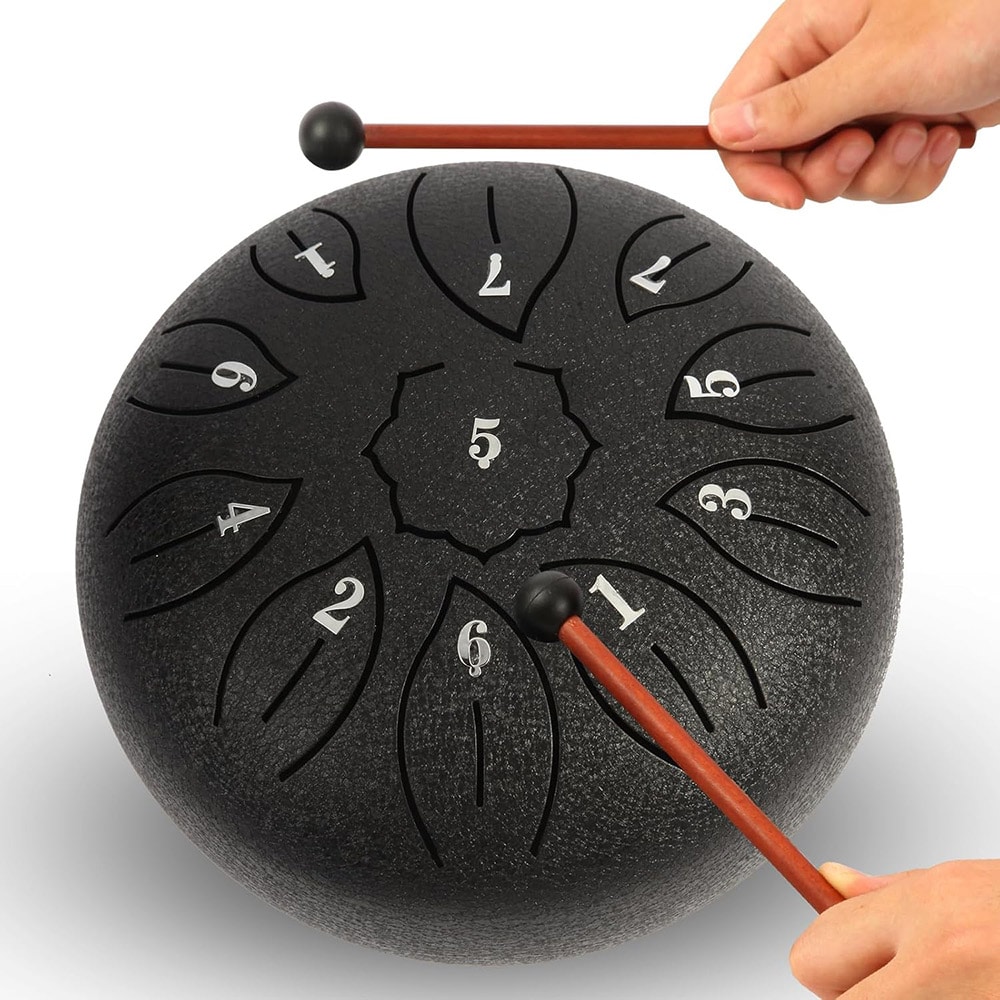 Teräksinen raskas tynnyri 15,5 cm svart, jossa on 11 sävyä