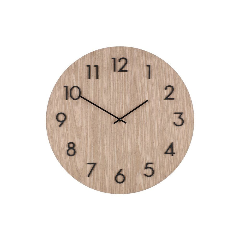 Seinäkello 50 cm - analoginen, puun näköinen