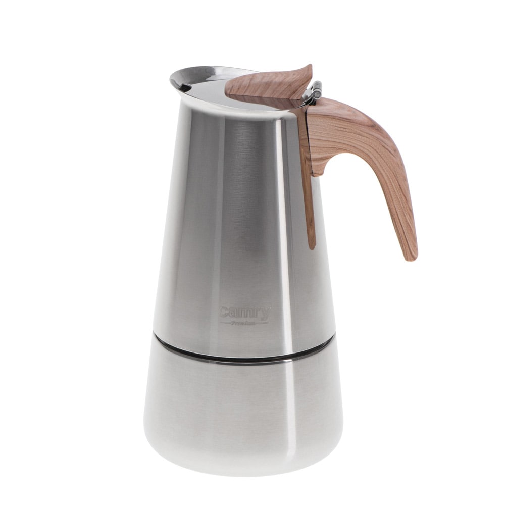 Ruostumattomasta teräksestä valmistettu 320 ml:n moka-astia - induktiokeittimille ja kaikille keittolevyille