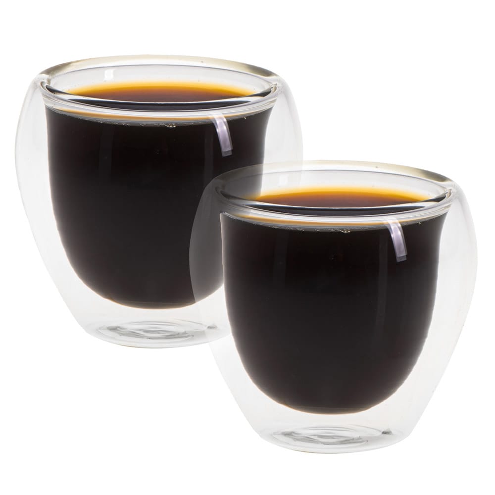 Espressolaseja 2-pack - eristävä kaksinkertaisilla lasikerroksilla varustettuna