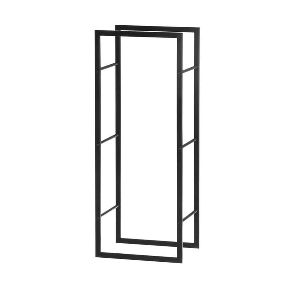 Polttopuuteline Torni metallista M - Svart