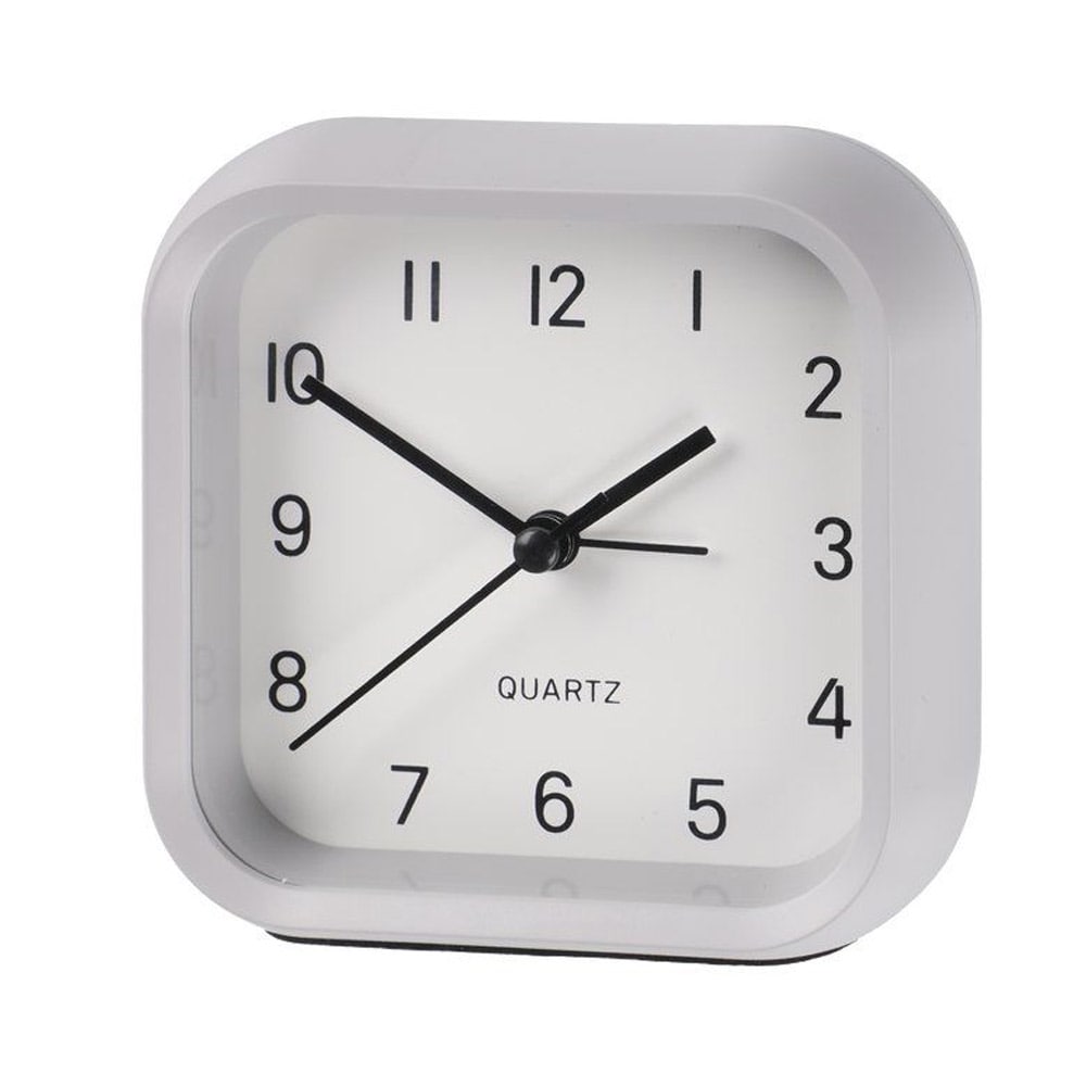 Paristokäyttöinen analoginen herätyskello Glocube - vaaleanharmaa