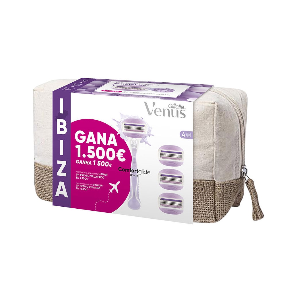 Gillette Venus Ibiza -parranajosetti, jossa 4 terää