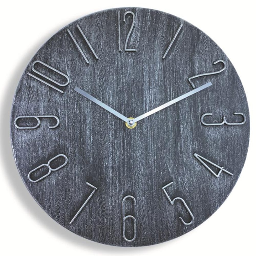 Minimalistinen analoginen seinäkello 30cm - hopea