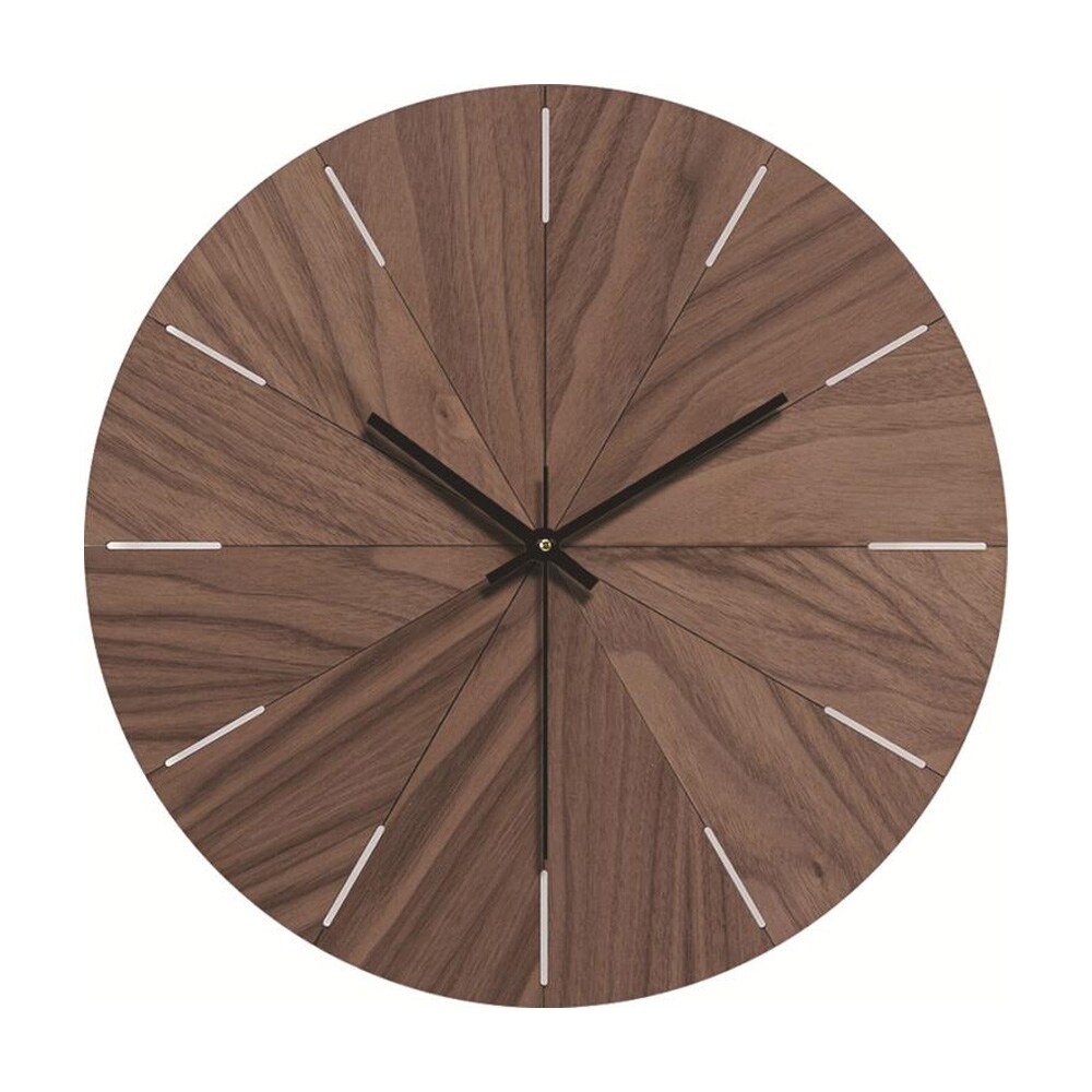 Analoginen seinäkello 30cm - Tummaa puuta