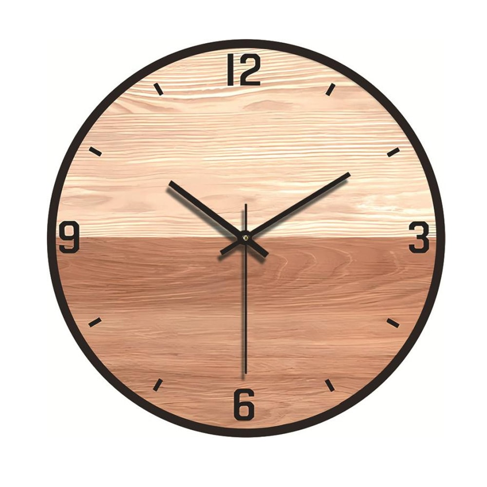 Seinäkello 30cm - Puu ja kehys svart