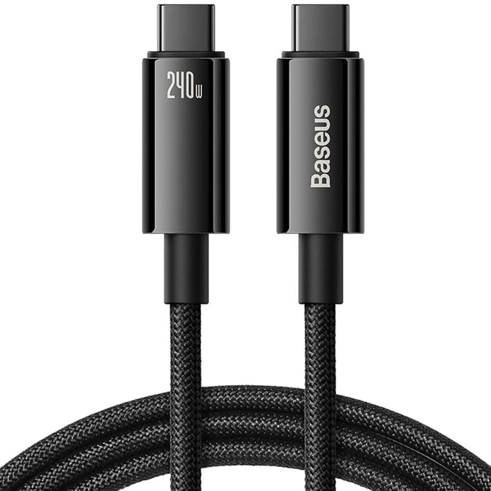 Baseus USB-C-kaapeli 240 W 1 m, svart - nopea lataus ja tiedonsiirto