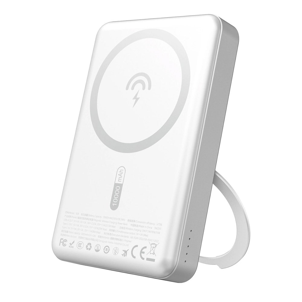 Dudao Powerbank 10000mAh PD 22.5W MagSafe ja jalusta - Hopea