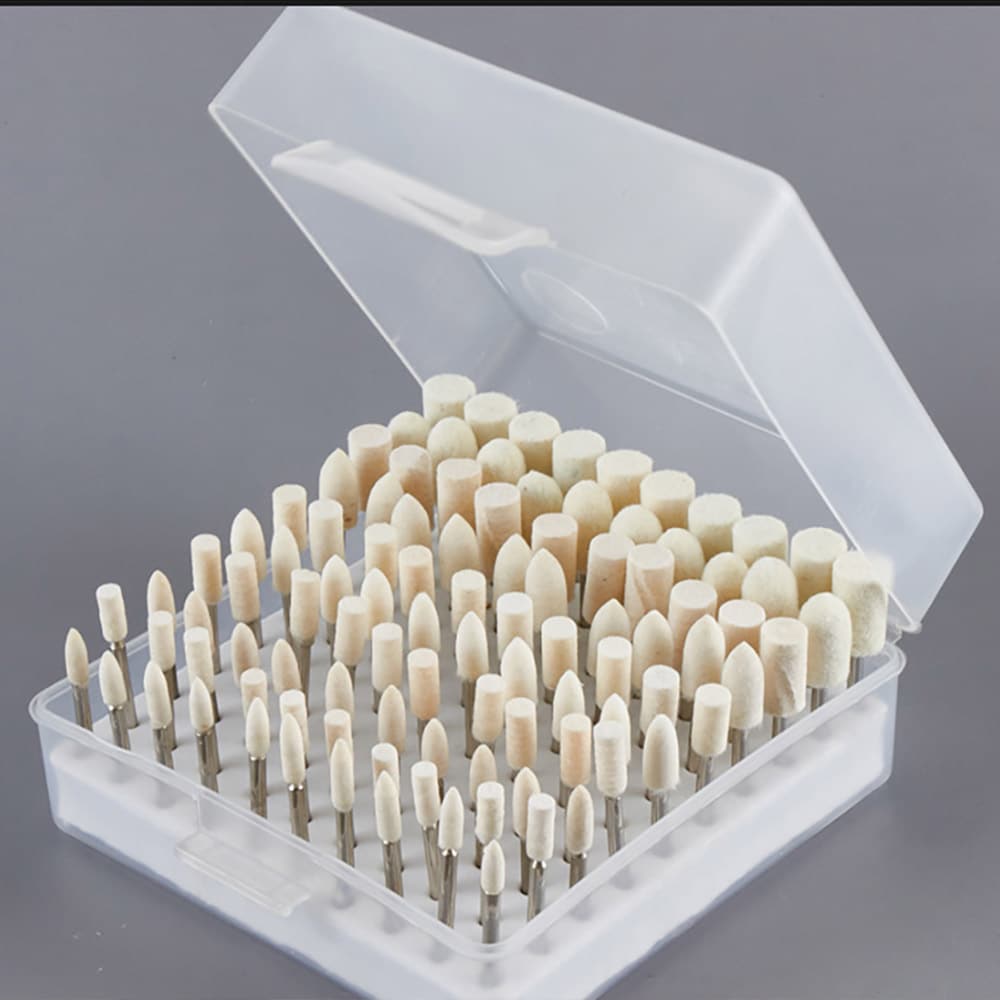 Villakiillotuspäät 100 kpl 3 mm:n varren kanssa