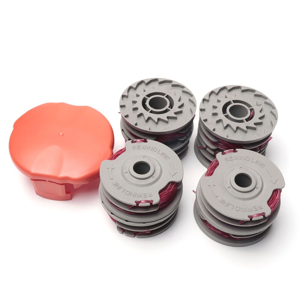 Trimmerin kela ja korkki yhteensopiva Flymo FLY021 & 513937190 kanssa, 4-pack + korkki