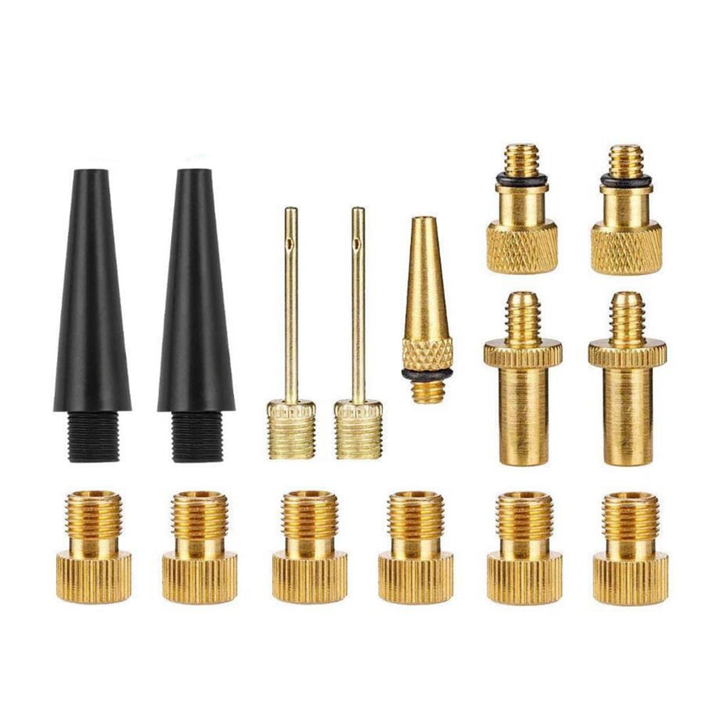 Polkupyörän venttiilin sovitinsarja 15 kpl eri venttiilityypeille