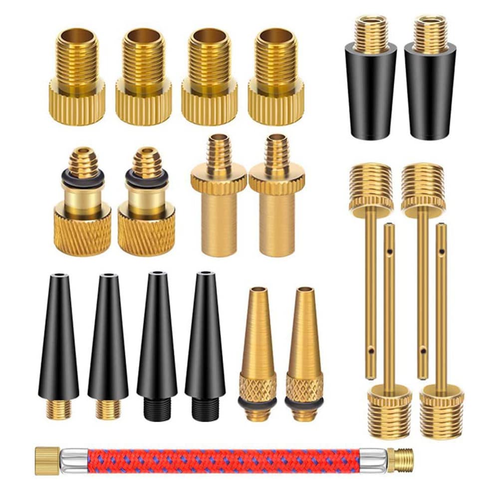 Polkupyörän venttiilisovitinsarja 21 kpl yleissuuttimilla varustettuna