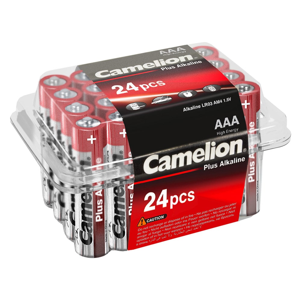 24-pack Camelion Plus alkaliparistot AAA/LR03 1.5V, 1.5V