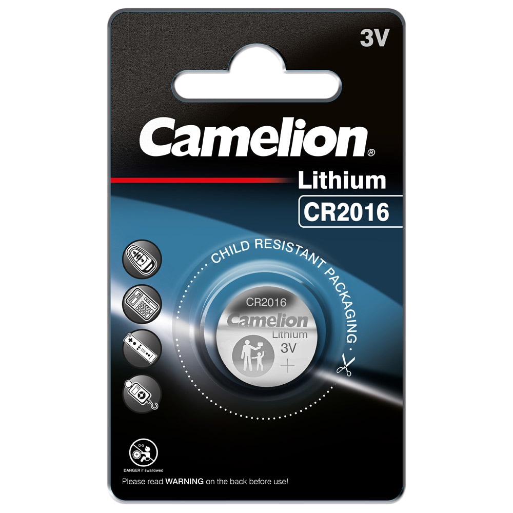 Camelion CR2016 litium-nappiparisto 3V 75mAh 1-pack 1-pakkaus
