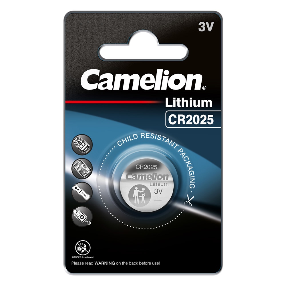 Camelion CR2025 litium-nappiparisto 3V 140mAh 1-pack 1-pakkaus
