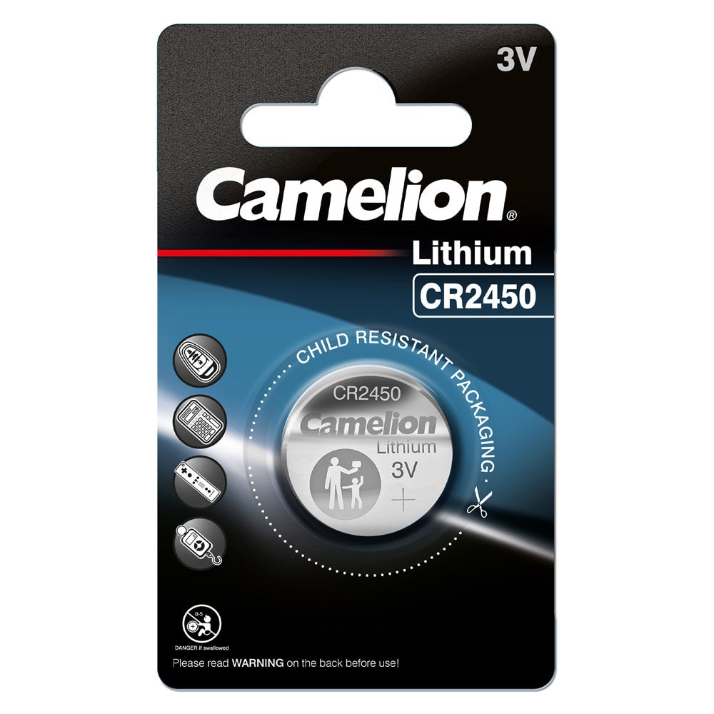Camelion CR2450 litium-nappiparisto 3V 550mAh 1-pack 1-pakkaus