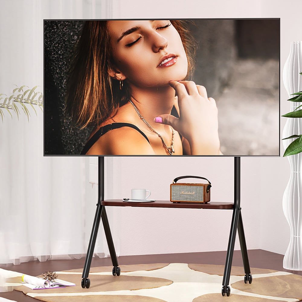 Lattiateline pyörillä 32-75" TV:lle 120 kg:n painoon asti