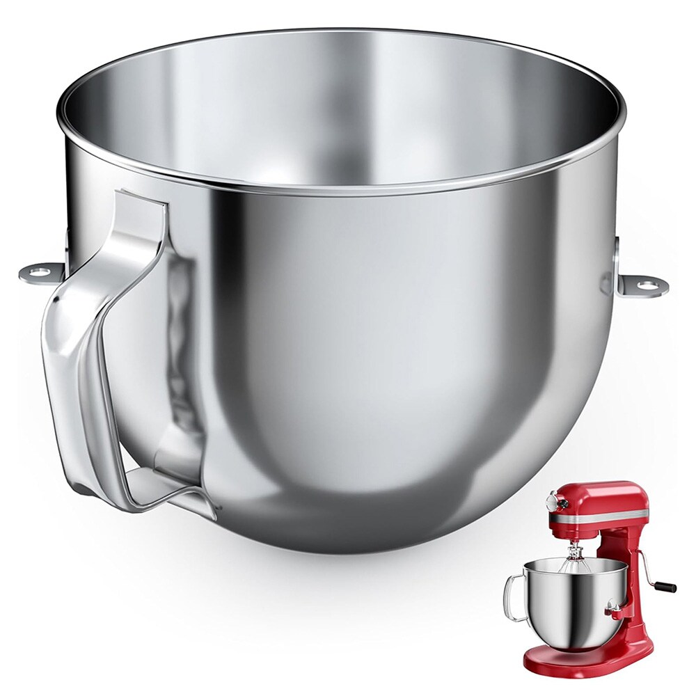 Ruostumattomasta teräksestä valmistettu sekoituskulho hintaan KitchenAid 7, jossa on taittuva kallistettava pääty