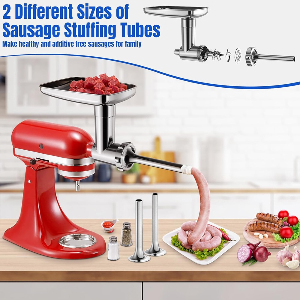 Metallinen lihamylly lisävarusteineen KitchenAid keittiökoneelle