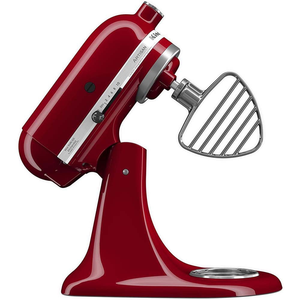 Ruostumattomasta teräksestä valmistettu taikinan sekoitin KitchenAid keittiökoneelle, jossa on taittuva käyttöpää