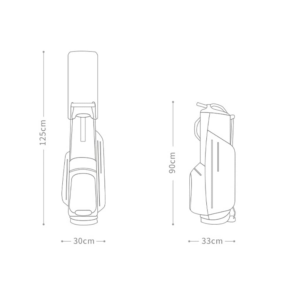 PGM golfbag - kevyt nailon kantolaukku jalustalla varustettuna