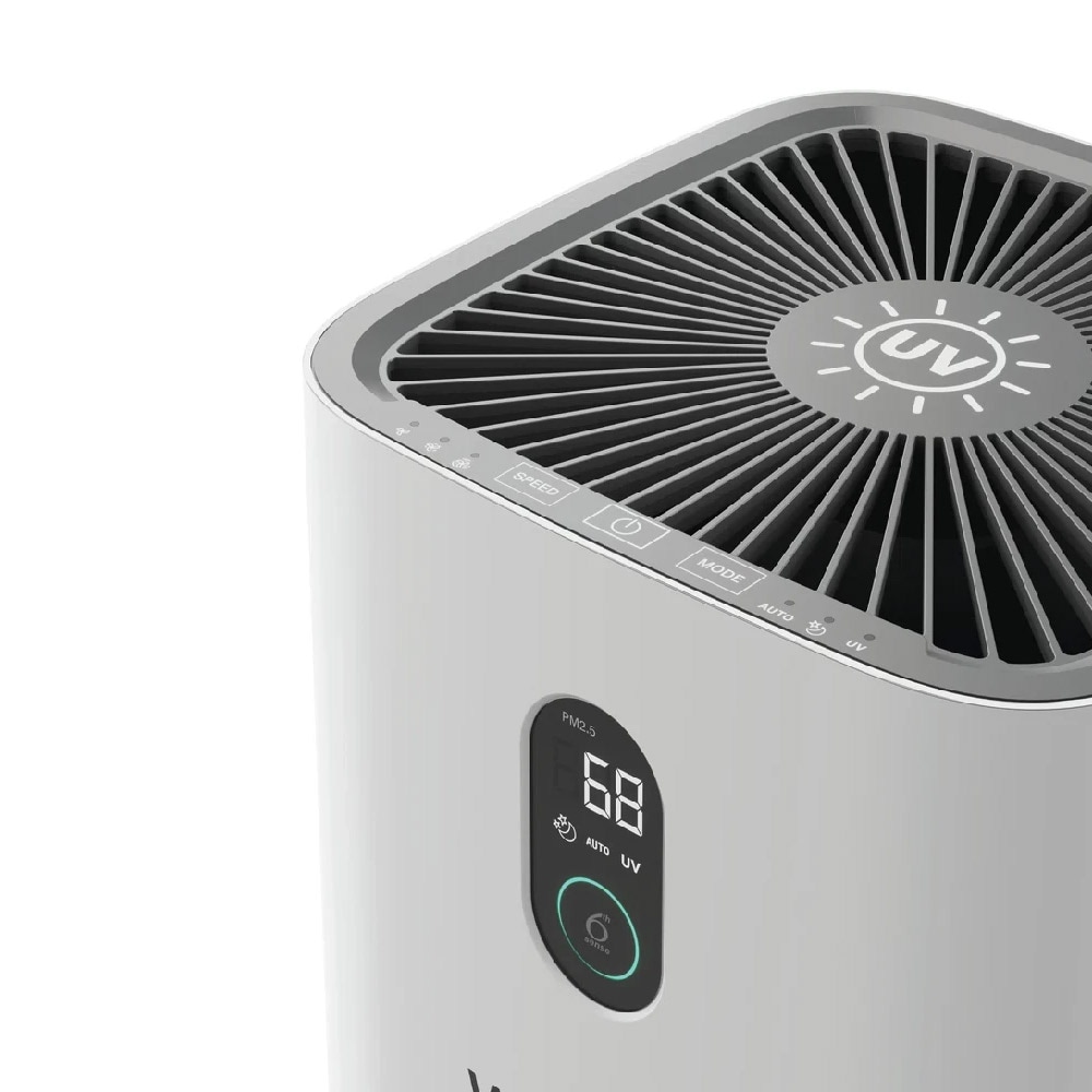 Whirlpool AP330W ilmanpuhdistin 300 m³/h – HEPA, UV, aktiivihiili, PM2.5-anturi