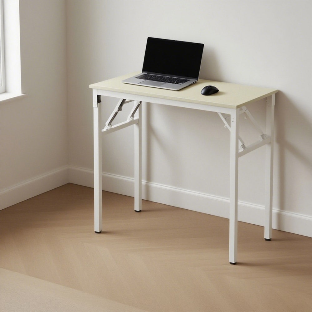 Kokoontaitettava työpöytä 80x40x75cm - Valkoinen tammi